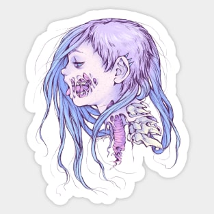 Pastel Gore Girl Sticker